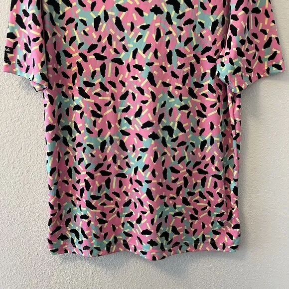 Bad Birdie Men's Polo Shirt Size Medium Short Sleeve Performance Golf 80's Retro - Picture 10 of 13